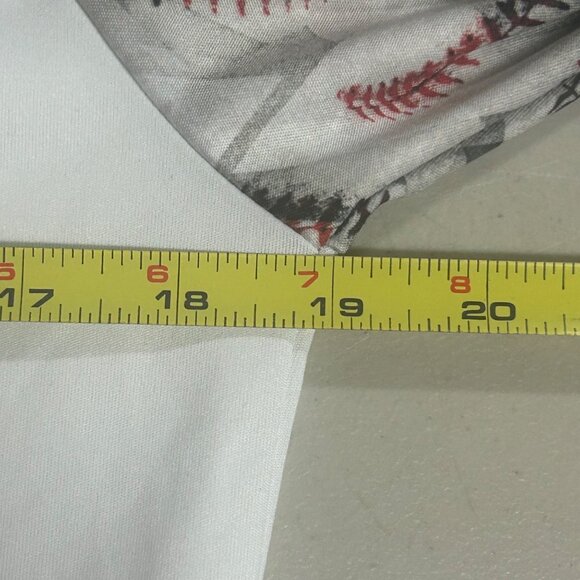 Adidas Men's Shirt Size Small 3/4 Sleeve Tee Baseball Print Sleeve EUC - Picture 8 of 9